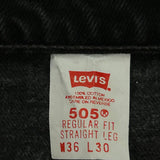 505 Levis Jeans - 36W 30L Grey Cotton