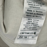 Carhartt Carpenter Shorts - 30W 10L Beige Cotton