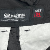 Ecko Unltd Hip Hop Cargo Shorts - 34W 12L Black Cotton