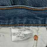 501 Levis Jeans - 36W 30L Blue Denim
