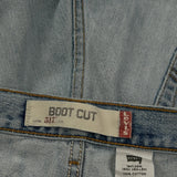 517 Levis Boot Cut Jeans - 36W 32L Light Wash Cotton