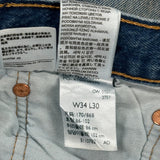 501 Levis Jeans - 34W 30L Blue Denim
