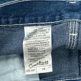 Carhartt Carpenter Shorts - 32W 10L Blue Cotton
