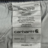 Carhartt Carpenter Shorts - 34W UK 14 Grey Cotton