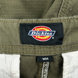 Dickies Cargo Trousers - 35W 30L Green Cotton