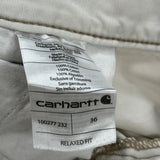 Carhartt Cargo Shorts - 36W 11L Beige Cotton