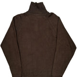 Burberry London 1/4 Zip - XL Brown Wool