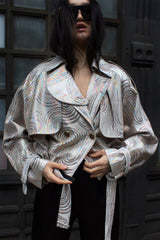 Jacqueline Bomber Jacket in Beige – Stylish Women's Bomber Coat