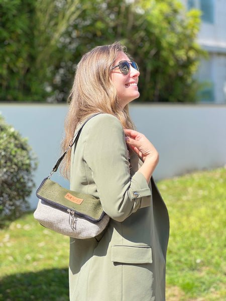 Double-Sided Crossbody Flop Bag soft earth