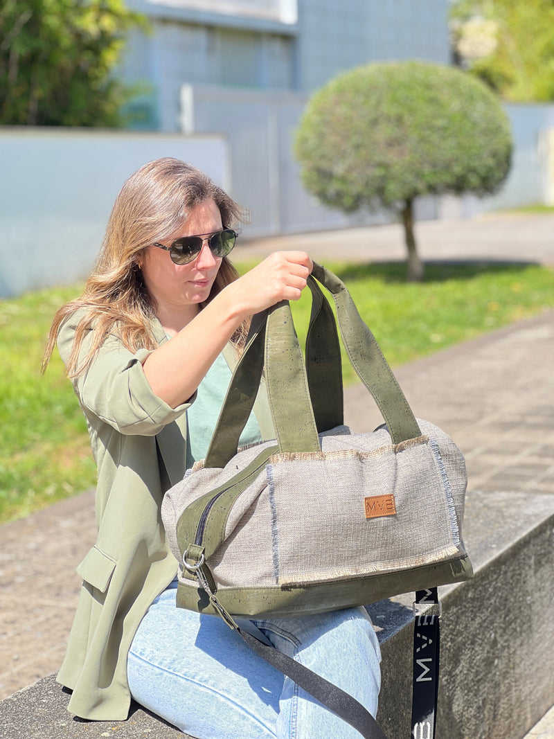 Lady's Weekend Handbag soft earth cork