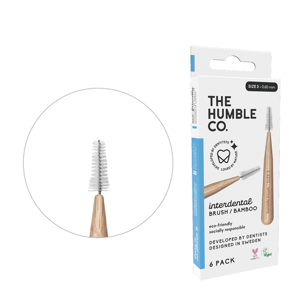 Interdental Brush Bamboo - Blue 6-P (SIZE 3 - 0,6 mm)
