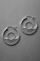 Iris Hoops Silver Medium