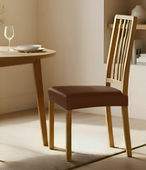 Anyseat Coffee PU Leather Chair Cover – Slipcover for Dining, Kitchen, Hotel, Banquet & Living Room Chairs