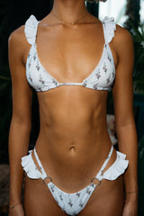 Twila in White Floral Bottoms