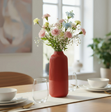 ANYDECO Flower Vase Rosy Red Large Nordic Style Pot Room Home Decor