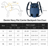 Anypet Denim Navy Pet Carrier Backpack – Small Travel Bag with Front Pocket for Pets