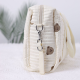 Anysort Mommy Diaper Bag Stuff Bear Handbag Embroidery Quilted Shoulder Mommy Bag Stroller for Baby