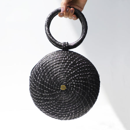 Jennifer Bag - Straw Bag - Iraca Handmade Bag, Top Handle Purse