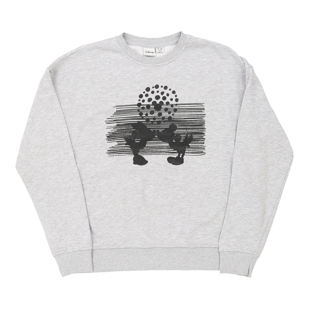Disney Graphic Sweatshirt - Small Grey Cotton Blend