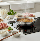 Anygleam Stock Pot Silver-L Stainless Steel HotPot Without Lid Single-Layer Cooking Soup Noodle Sea Food Home Kitchen Restaurant Tools