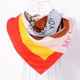 Anyyou Fashion Premium Satin Square Scarf -Orange Silk Feel Neckwrap for Women