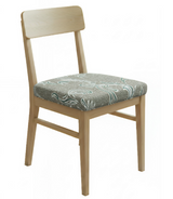 Anyseat Light Brown Random Wave Print Chair Cover – Stretch Washable Removable Seat Cover for Dining & Kitchen