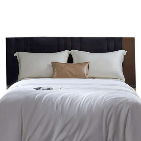 Anycozy Duvet Cover – White Premium Mulberry Silk Comforter Blanket