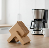 Anygleam Natural 6pcs Wooden Coasters Cup Kitchen Tools Accessories