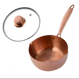 Anygleam Stock Pot Rose Gold Non-Stick Stainless Steel Kitchen Snow Pan Noodle Soup with Lid Cooker Universal Cookware