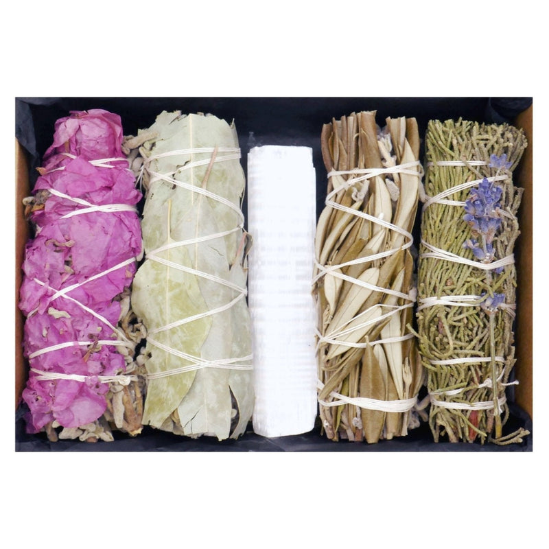 Dried Flower Sage, Selenite and Cedar Kit