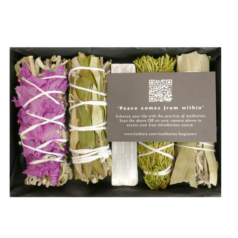Dried Flower Sage, Selenite and Cedar Kit