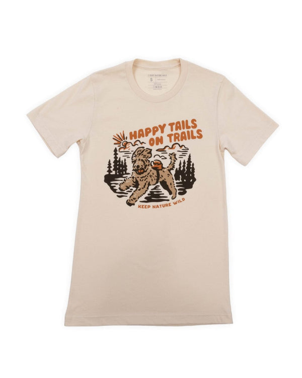 Happy Tails on Trails Forest Unisex Tee | Cholla