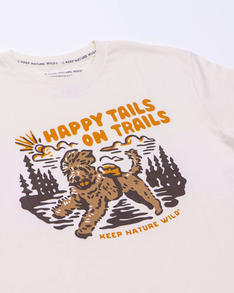Happy Tails on Trails Forest Unisex Tee | Natural