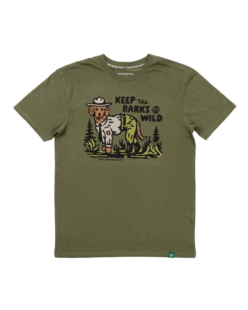Keep the Barks Wild Unisex Tee | Olive