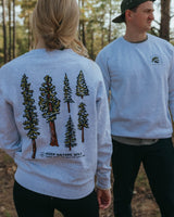Nature Study Conifers Unisex Crewneck Sweatshirt | Ash