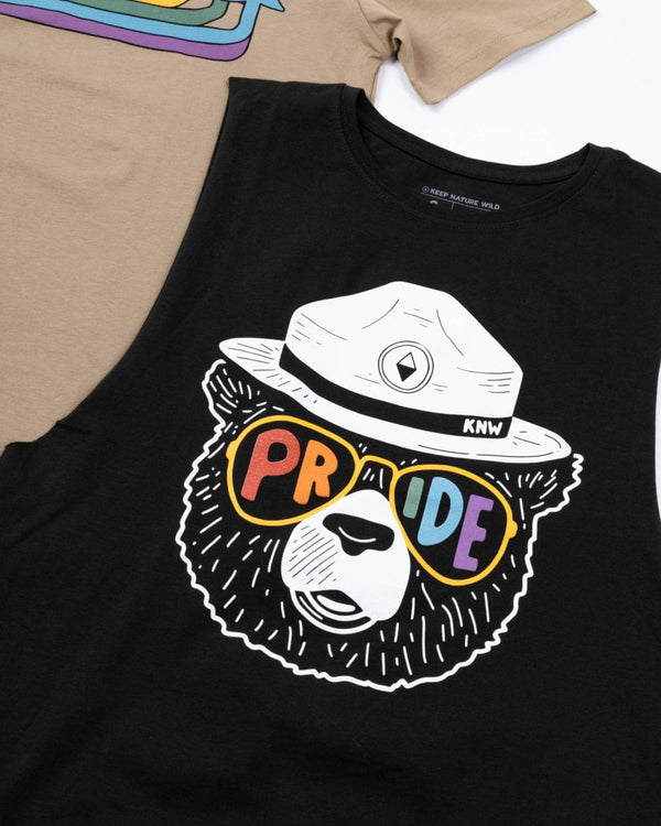 Pride Bear Unisex Muscle Tank | Coal