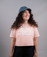 Sundown Palms Women's Crop Tee | Blush