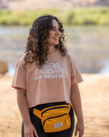 Sundown Palms Women's Crop Tee | Blush