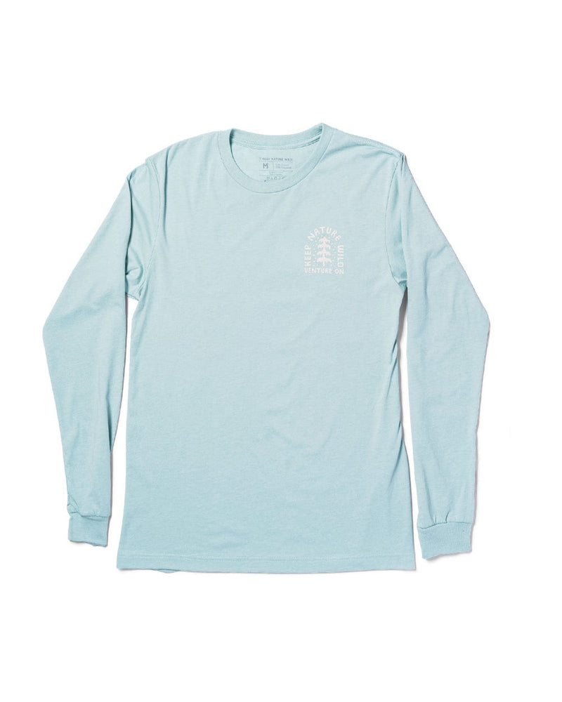 Keep Nature Wild Long Sleeve Venture On Peaceful Pine Unisex Long Sleeve | Dusty Blue