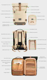 Nomad Hemp Rolltop Backpack in Black