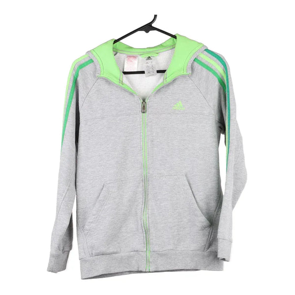 Age 13-14 Adidas Hoodie - Large Grey Cotton Blend