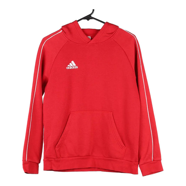 Age 13-14 Adidas Hoodie - Large Red Cotton Blend