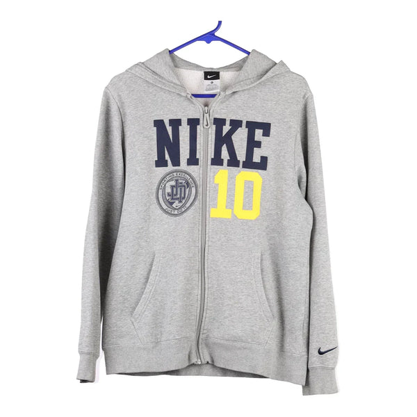 Age 13-15 Nike Spellout Hoodie - XL Grey Cotton Blend