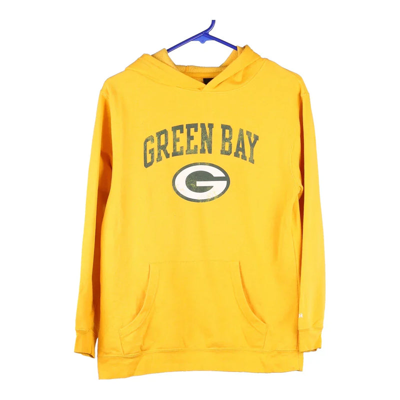 Green Bay Packers, Age 14 Reebok NFL Hoodie - XL Yellow Cotton Blend