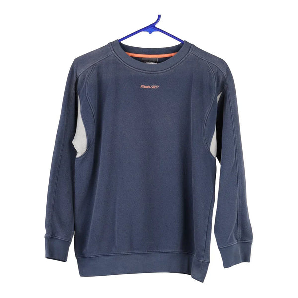 Age 12-13 Reebok Sweatshirt - Medium Navy Cotton Blend