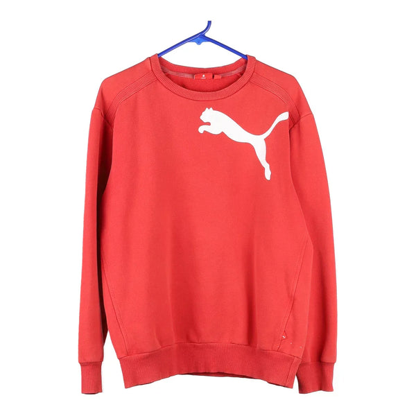 Age 16 Puma Sweatshirt - Large Red Cotton Blend