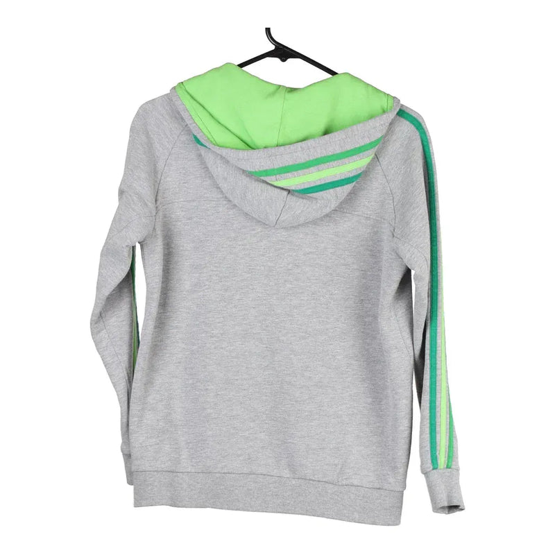 Age 13-14 Adidas Hoodie - Large Grey Cotton Blend