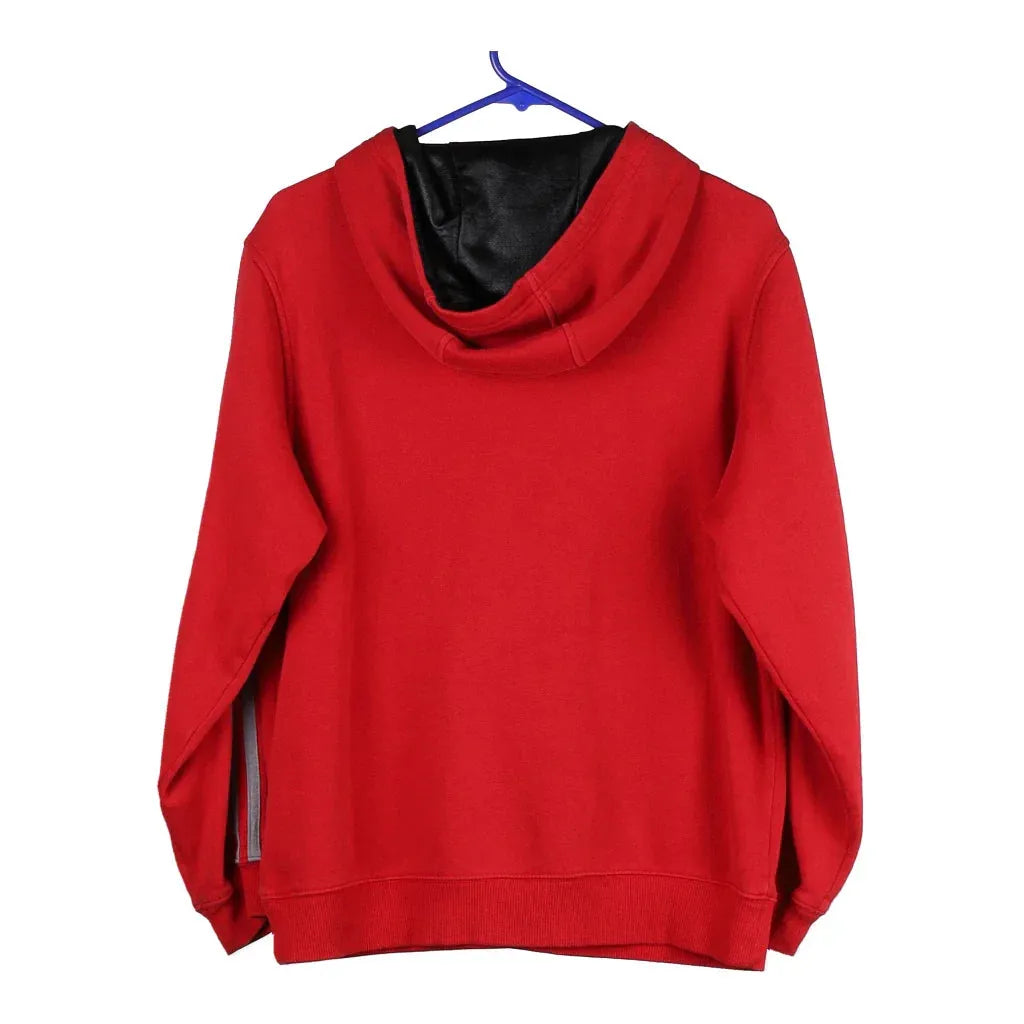 Age 14-15 Adidas Spellout Hoodie - Large Red Cotton Blend