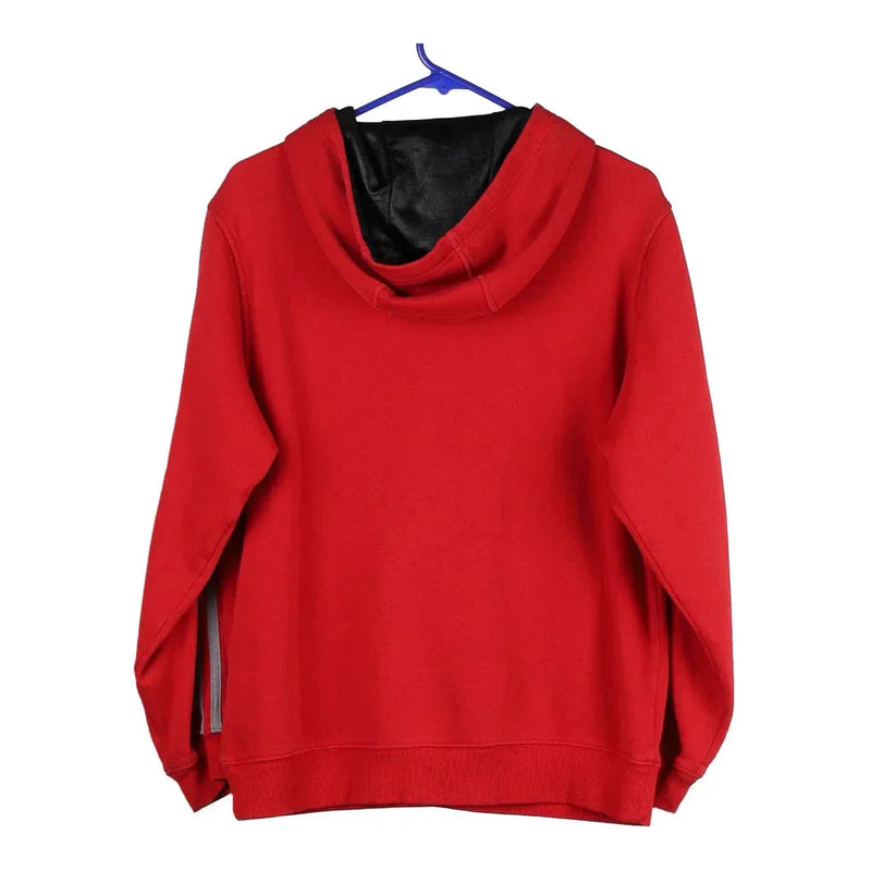 Age 14-15 Adidas Spellout Hoodie - Large Red Cotton Blend