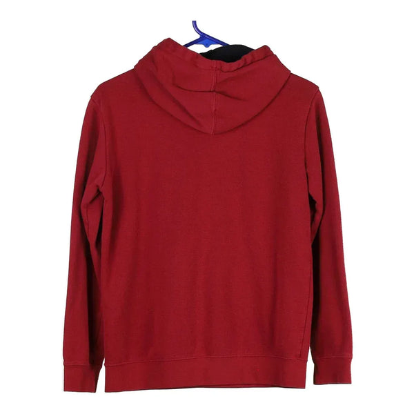 Age 13-14 Champion Spellout Hoodie - XL Red Cotton Blend